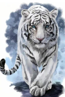 Diamond Painting Weisser Tiger